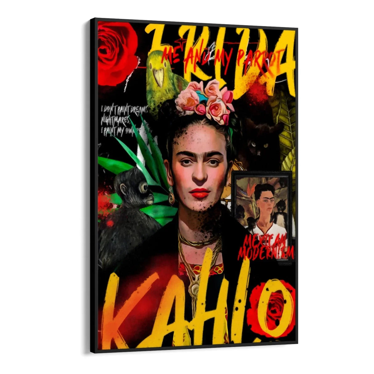Quadro Stampa su Tela Frida Kahlo Graffiti Art - CupidoDesign
