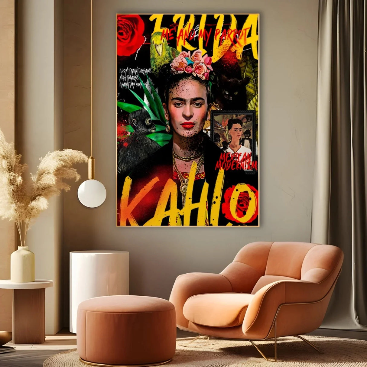 Quadro Stampa su Tela Frida Kahlo Graffiti Art - CupidoDesign