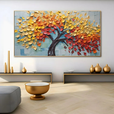 Quadro Stampa su Tela Fuga delle Foglie - CupidoDesign
