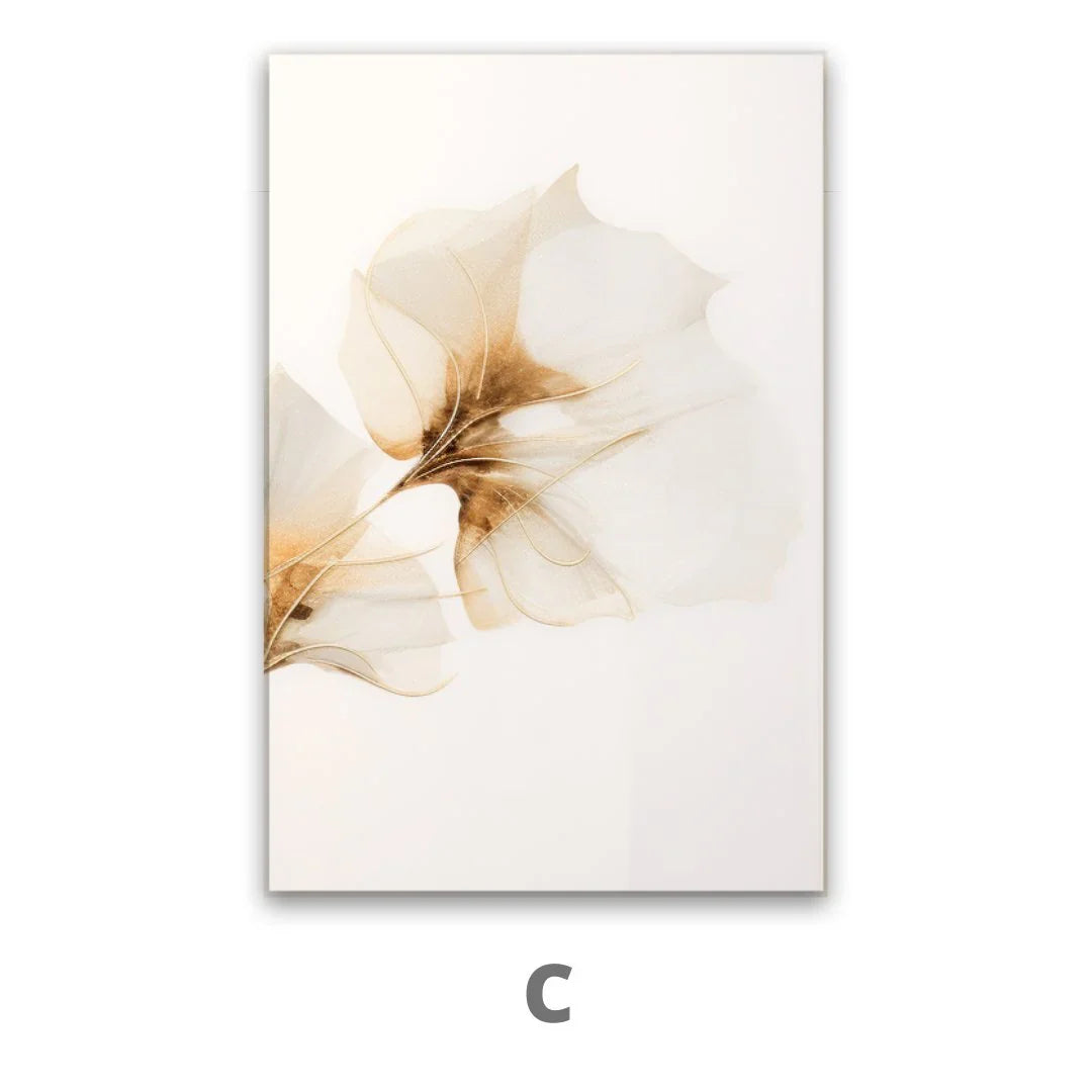 Quadro Stampa su Tela Gardenia dorata - CupidoDesign