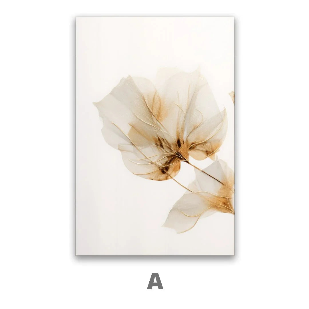 Quadro Stampa su Tela Gardenia dorata - CupidoDesign