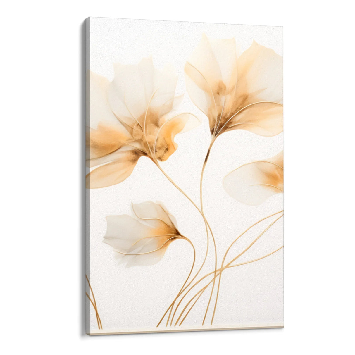 Quadro Stampa su Tela Gardenia dorata - CupidoDesign