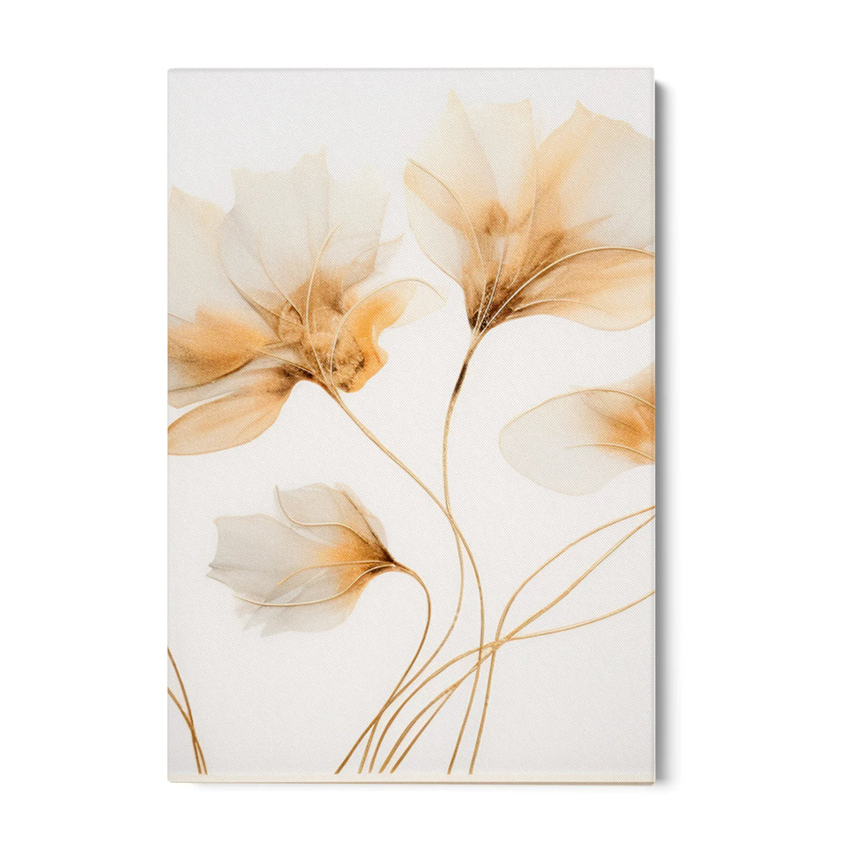 Quadro Stampa su Tela Gardenia dorata - CupidoDesign