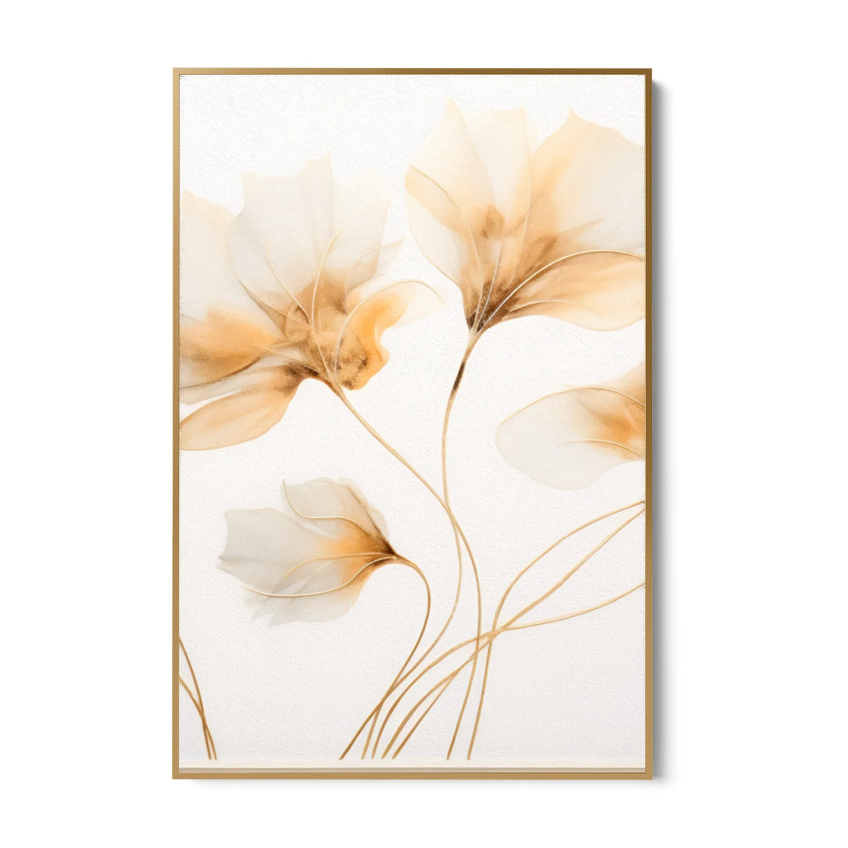 Quadro Stampa su Tela Gardenia dorata - CupidoDesign