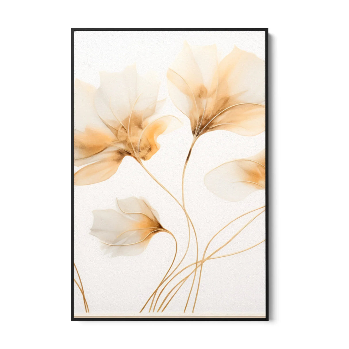Quadro Stampa su Tela Gardenia dorata - CupidoDesign