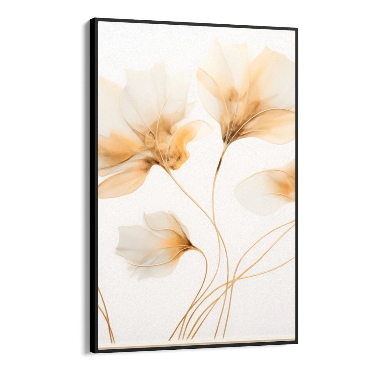 Quadro Stampa su Tela Gardenia dorata - CupidoDesign