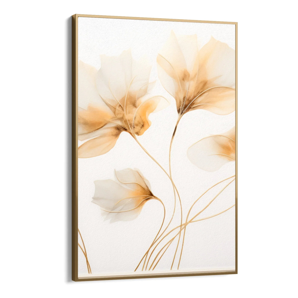 Quadro Stampa su Tela Gardenia dorata - CupidoDesign