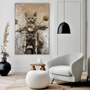 Quadro Stampa su Tela Gatto selvaggio - CupidoDesign