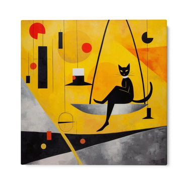 Quadro Stampa su Tela Gialla Geometria - CupidoDesign
