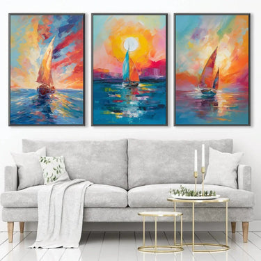 Quadro Stampa su Tela Giornata Colorata - CupidoDesign