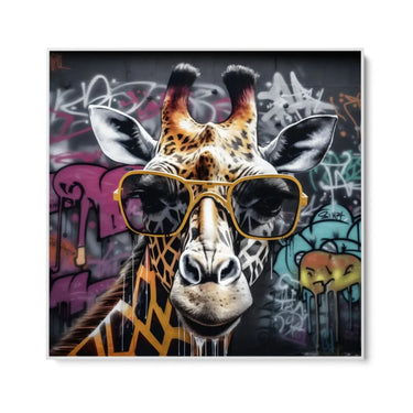 Quadro Stampa su Tela Giraffa Graffiti - CupidoDesign