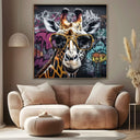 Quadro Stampa su Tela Giraffa Graffiti - CupidoDesign