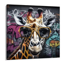 Quadro Stampa su Tela Giraffa Graffiti - CupidoDesign