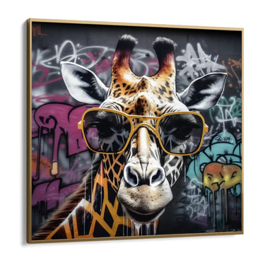 Quadro Stampa su Tela Giraffa Graffiti - CupidoDesign