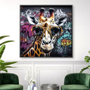 Quadro Stampa su Tela Giraffa Graffiti - CupidoDesign