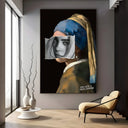 Quadro Stampa su Tela Girl With a Pearl Earring - CupidoDesign
