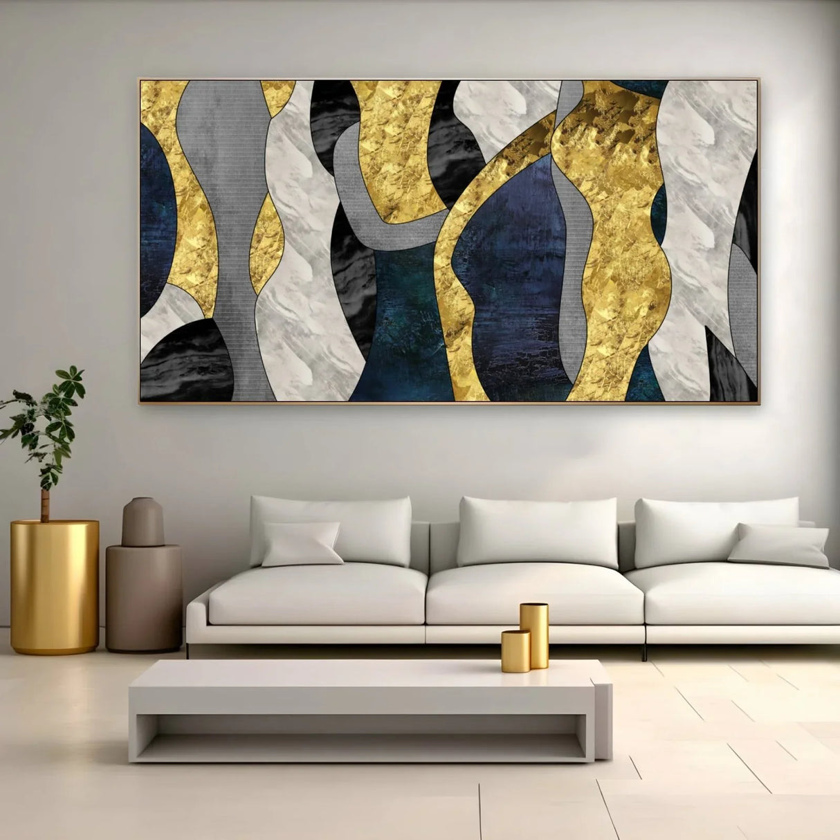 Quadro Stampa su Tela Gli Amanti Blu - CupidoDesign