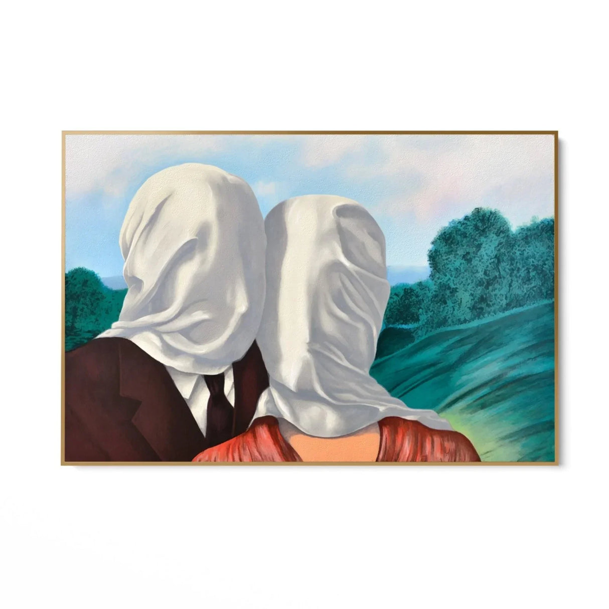 Quadro Stampa su Tela Gli amanti II, Rene Magritte - CupidoDesign