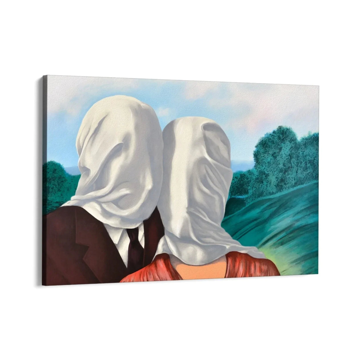 Quadro Stampa su Tela Gli amanti II, Rene Magritte - CupidoDesign