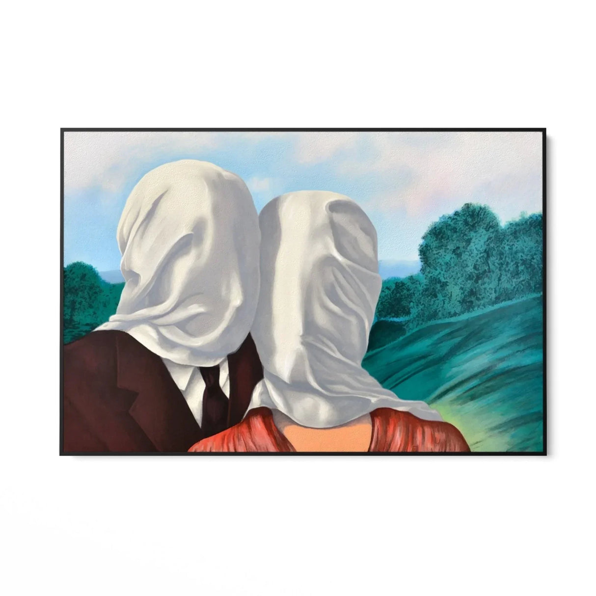 Quadro Stampa su Tela Gli amanti II, Rene Magritte - CupidoDesign