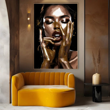 Quadro Stampa su Tela Gold Glamour - CupidoDesign