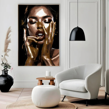 Quadro Stampa su Tela Gold Glamour - CupidoDesign