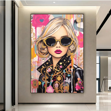 Quadro Stampa su Tela Gold Graffiti - CupidoDesign