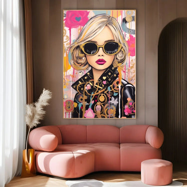 Quadro Stampa su Tela Gold Graffiti - CupidoDesign