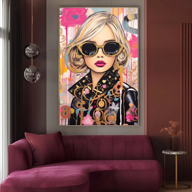 Quadro Stampa su Tela Gold Graffiti - CupidoDesign