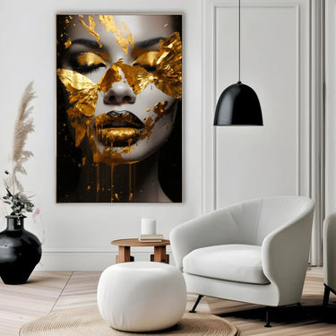 Quadro Stampa su Tela Golden Reflections - CupidoDesign