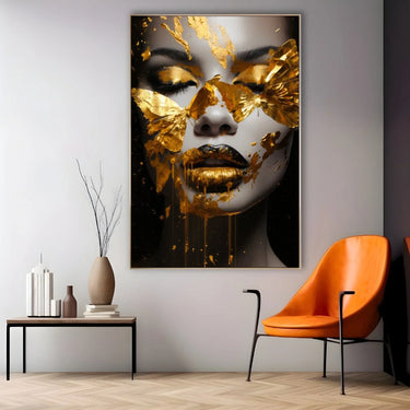 Quadro Stampa su Tela Golden Reflections - CupidoDesign