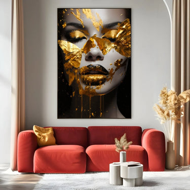 Quadro Stampa su Tela Golden Reflections - CupidoDesign
