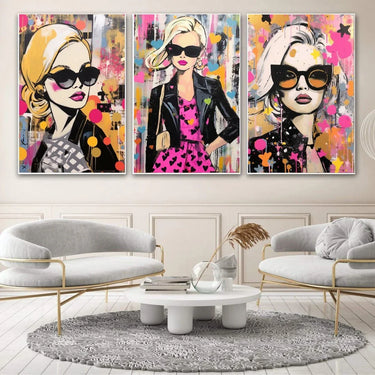 Quadro Stampa su Tela Graffiti alla Femminile - CupidoDesign