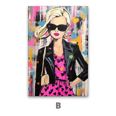 Quadro Stampa su Tela Graffiti alla Femminile - CupidoDesign