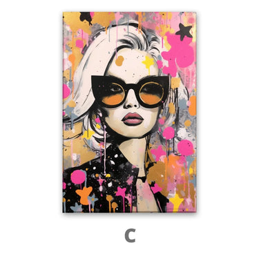 Quadro Stampa su Tela Graffiti alla Femminile - CupidoDesign