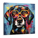 Quadro Stampa su Tela Graffiti Modern Dog - CupidoDesign