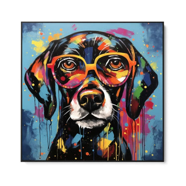 Quadro Stampa su Tela Graffiti Modern Dog - CupidoDesign