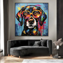 Quadro Stampa su Tela Graffiti Modern Dog - CupidoDesign