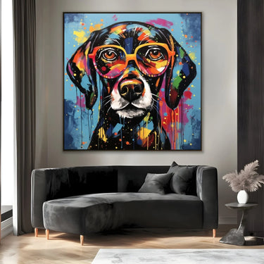 Quadro Stampa su Tela Graffiti Modern Dog - CupidoDesign