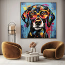 Quadro Stampa su Tela Graffiti Modern Dog - CupidoDesign