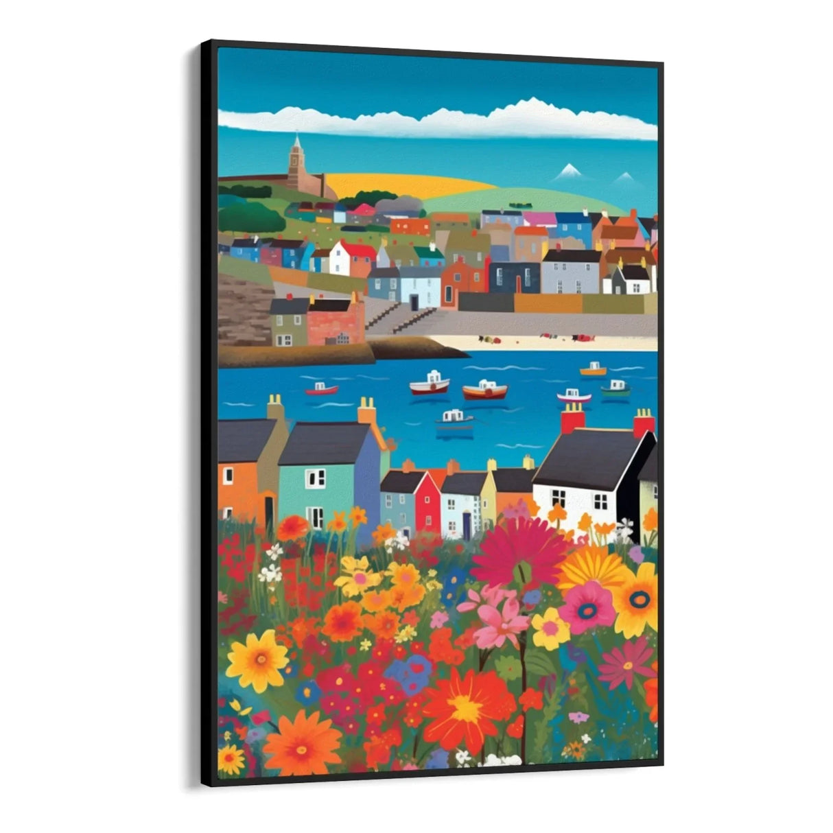 Quadro Stampa su Tela I colori della città - CupidoDesign