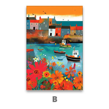 Quadro Stampa su Tela I colori della città - CupidoDesign