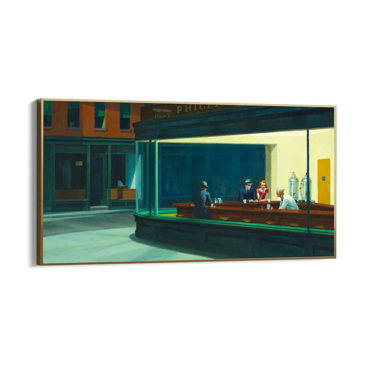Quadro Stampa su Tela I nottambuli, Edward Hopper - CupidoDesign
