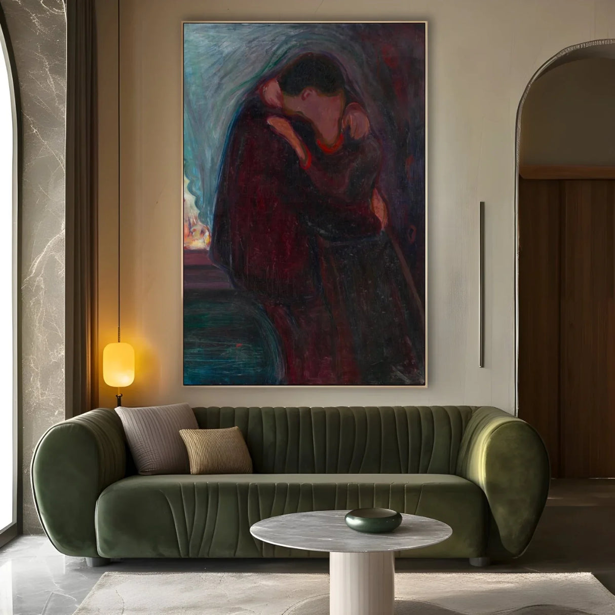 Quadro Stampa su Tela Il bacio, Edvard Munch - CupidoDesign