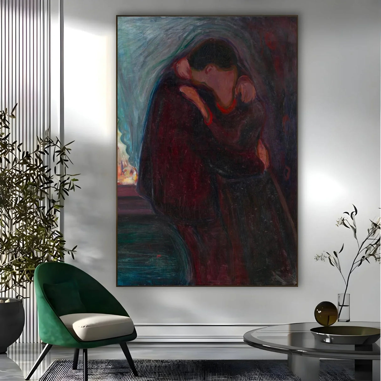 Quadro Stampa su Tela Il bacio, Edvard Munch - CupidoDesign