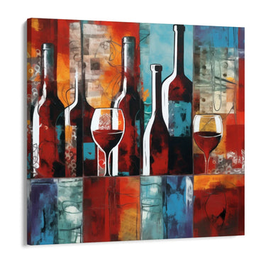 Quadro Stampa su Tela Il banco dei vini - CupidoDesign