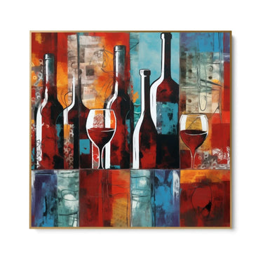 Quadro Stampa su Tela Il banco dei vini - CupidoDesign