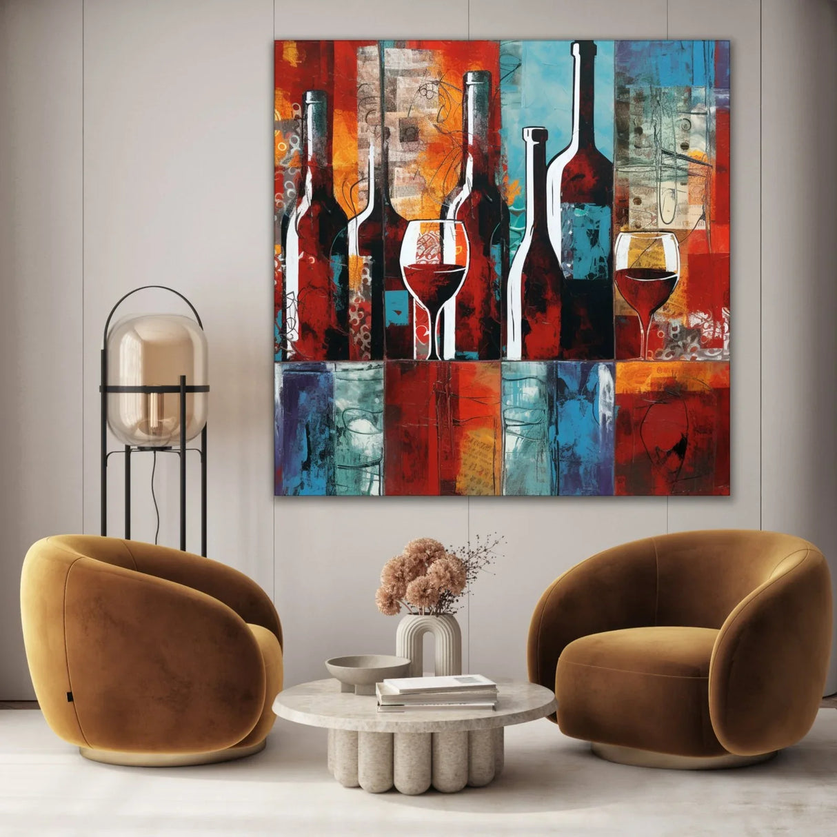 Quadro Stampa su Tela Il banco dei vini - CupidoDesign