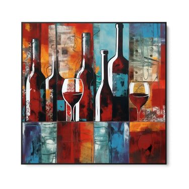 Quadro Stampa su Tela Il banco dei vini - CupidoDesign