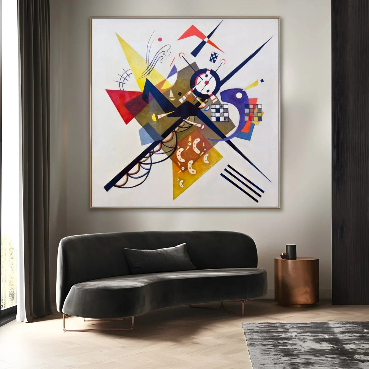 Quadro Stampa su Tela Il bianco, Wassily Kandinsky - CupidoDesign